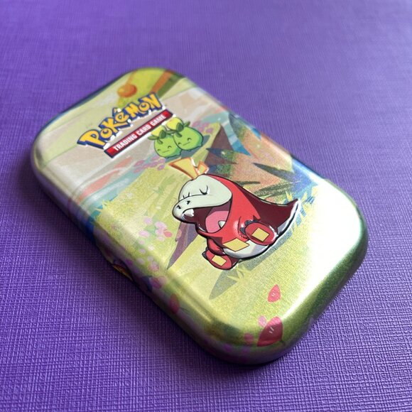Paldea Friends Mini Tins Fuecoco 1 Art Card & 1 Sticker Pokémon (NO PACKS) - Picture 5 of 5